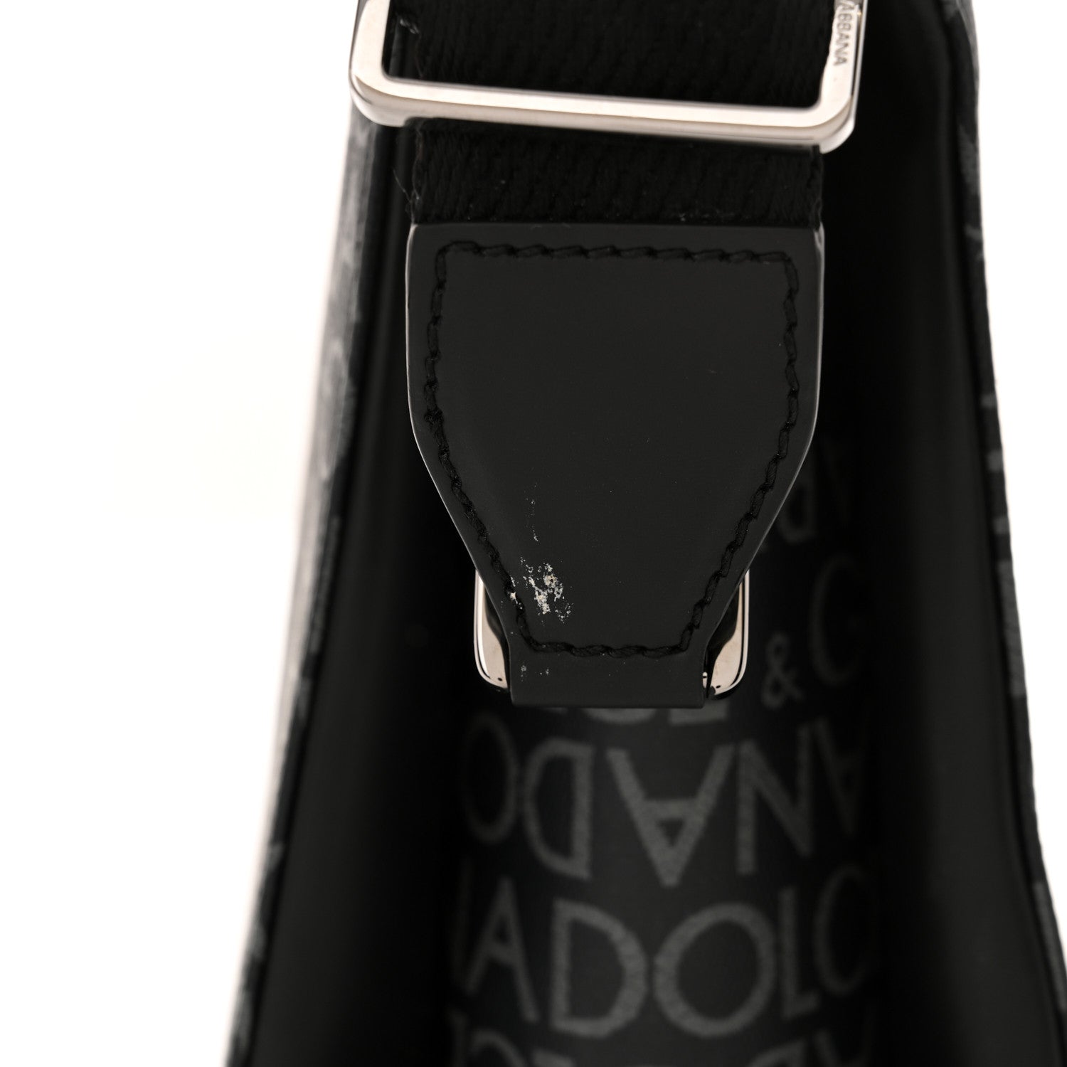 Dolce & Gabbana Coated Jacquard DG Logo Mens Crossbody Bag Black 10 of 10