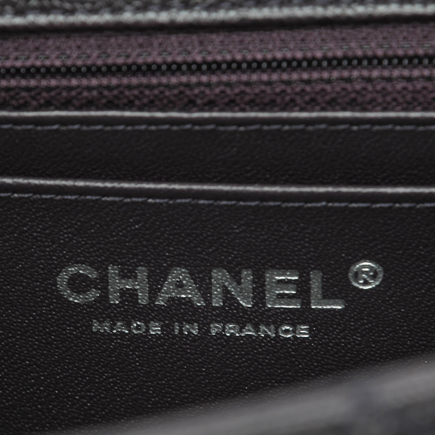Chanel Washed Caviar Quilted Mini Rectangular Flap Dark Purple 6 of 8