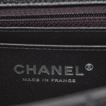 Chanel Washed Caviar Quilted Mini Rectangular Flap Dark Purple 6 of 8