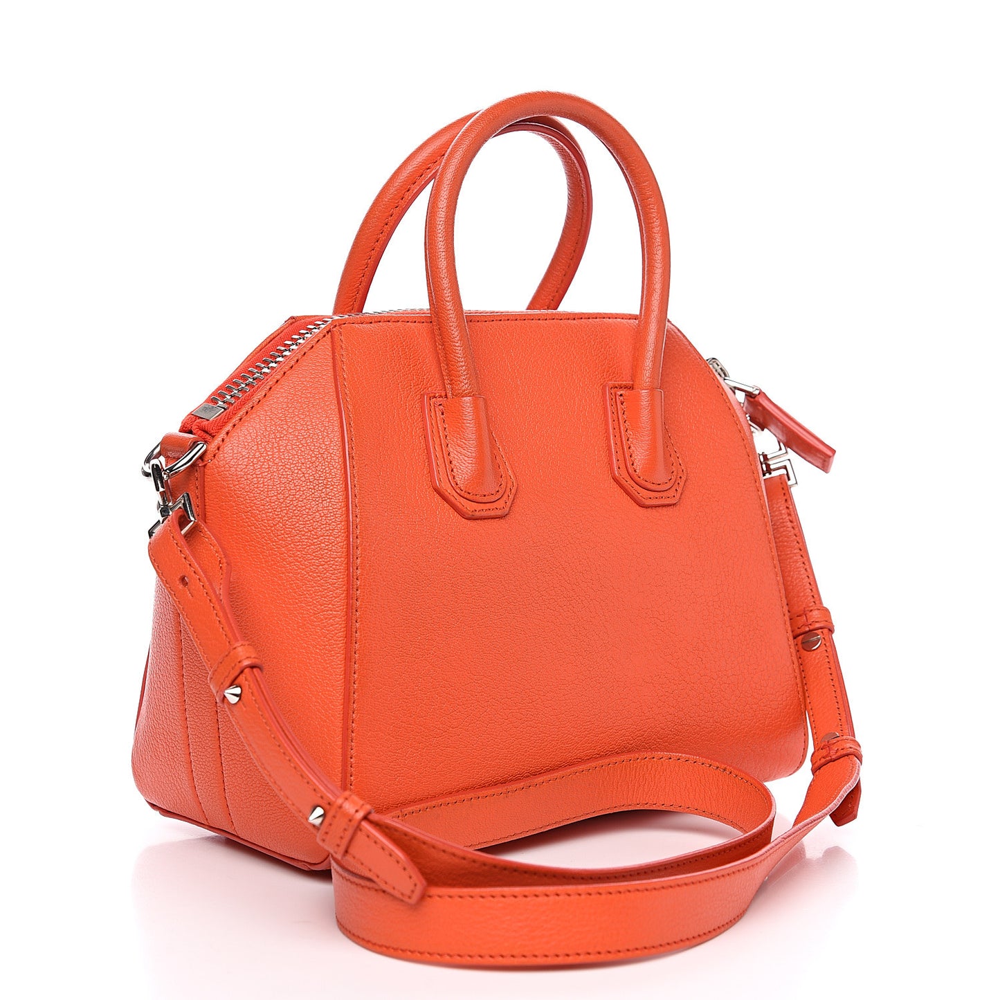 Sugar Goatskin Mini Antigona Burnt Orange