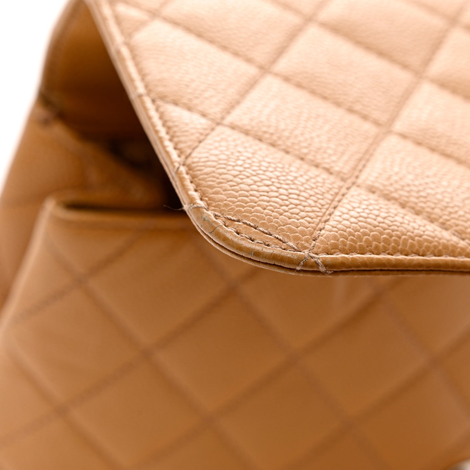 Chanel Caviar Quilted Jumbo Kelly Flap Beige 13 of 16