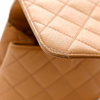 Chanel Caviar Quilted Jumbo Kelly Flap Beige 13 of 16