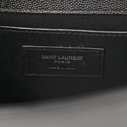 Saint Laurent Grain De Poudre Small Monogram Monochrome Kate Satchel Black 6 of 10