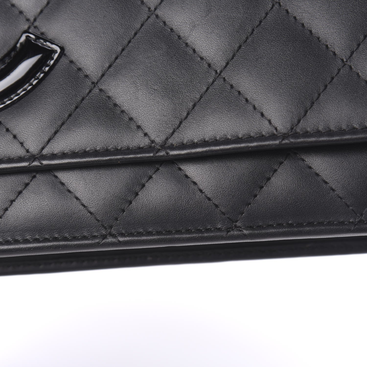 Chanel Calfskin Quilted Cambon Wallet On Chain WOC Black 21 of 23