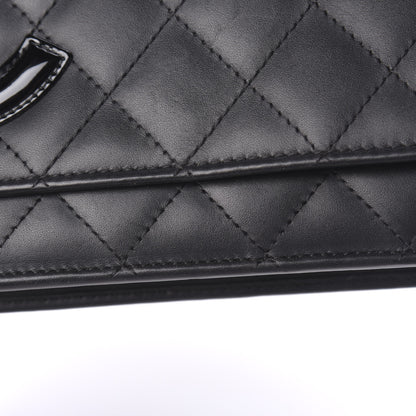 Chanel Calfskin Quilted Cambon Wallet On Chain WOC Black 21 of 23