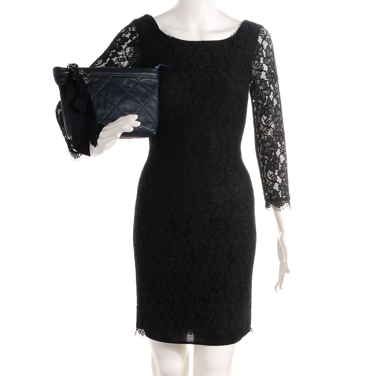 Washed Lambskin Amalia Pouch Navy