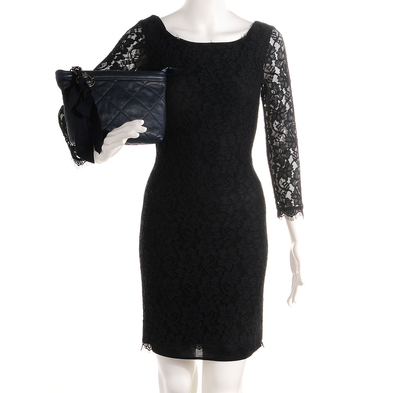 Lanvin Washed Lambskin Amalia Pouch Navy 2 of 7