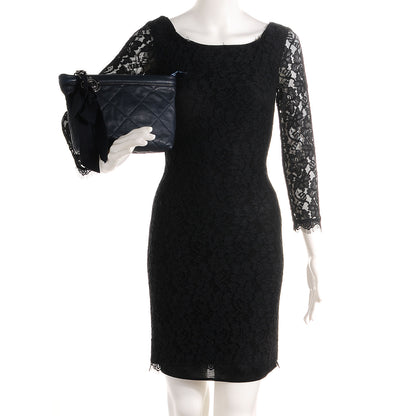 Lanvin Washed Lambskin Amalia Pouch Navy 2 of 7
