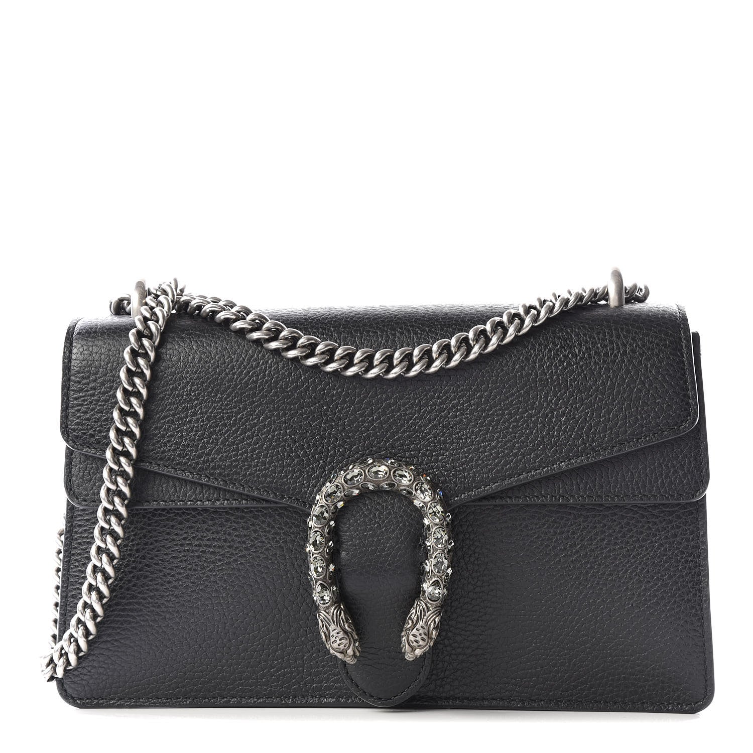 Gucci Pebbled Calfskin Small Dionysus Shoulder Bag Black 1 of 11