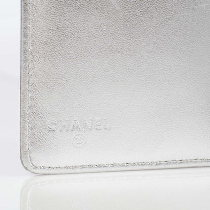 Chanel Patent Calfskin Lucky Symbols Yen Wallet Silver 7 of 8