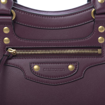 Balenciaga Smooth Calfskin Brass Hardware Neo Classic S City Burgundy 10 of 10