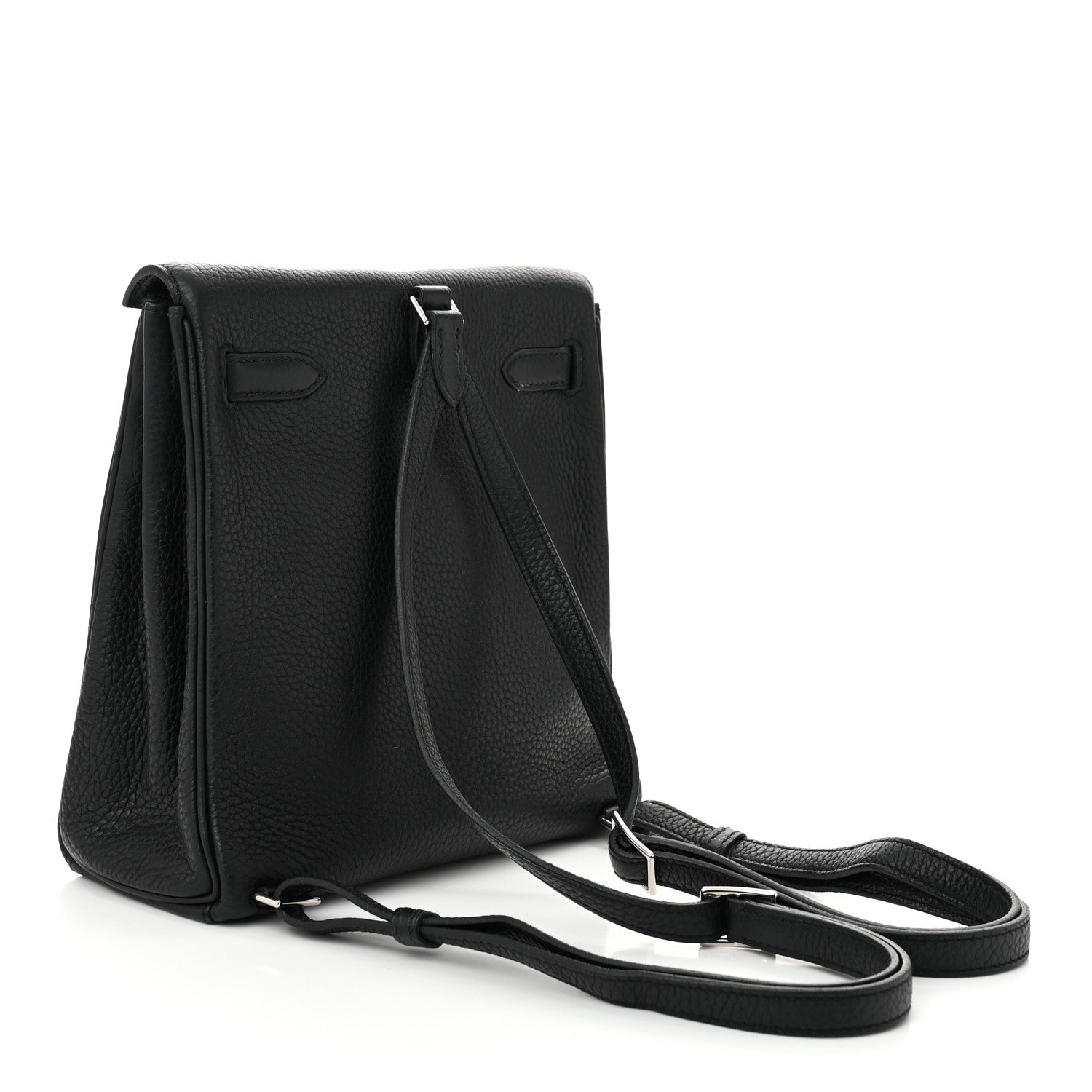 Hermes Taurillon Clemence Kelly Ado Backpack Black 3 of 10