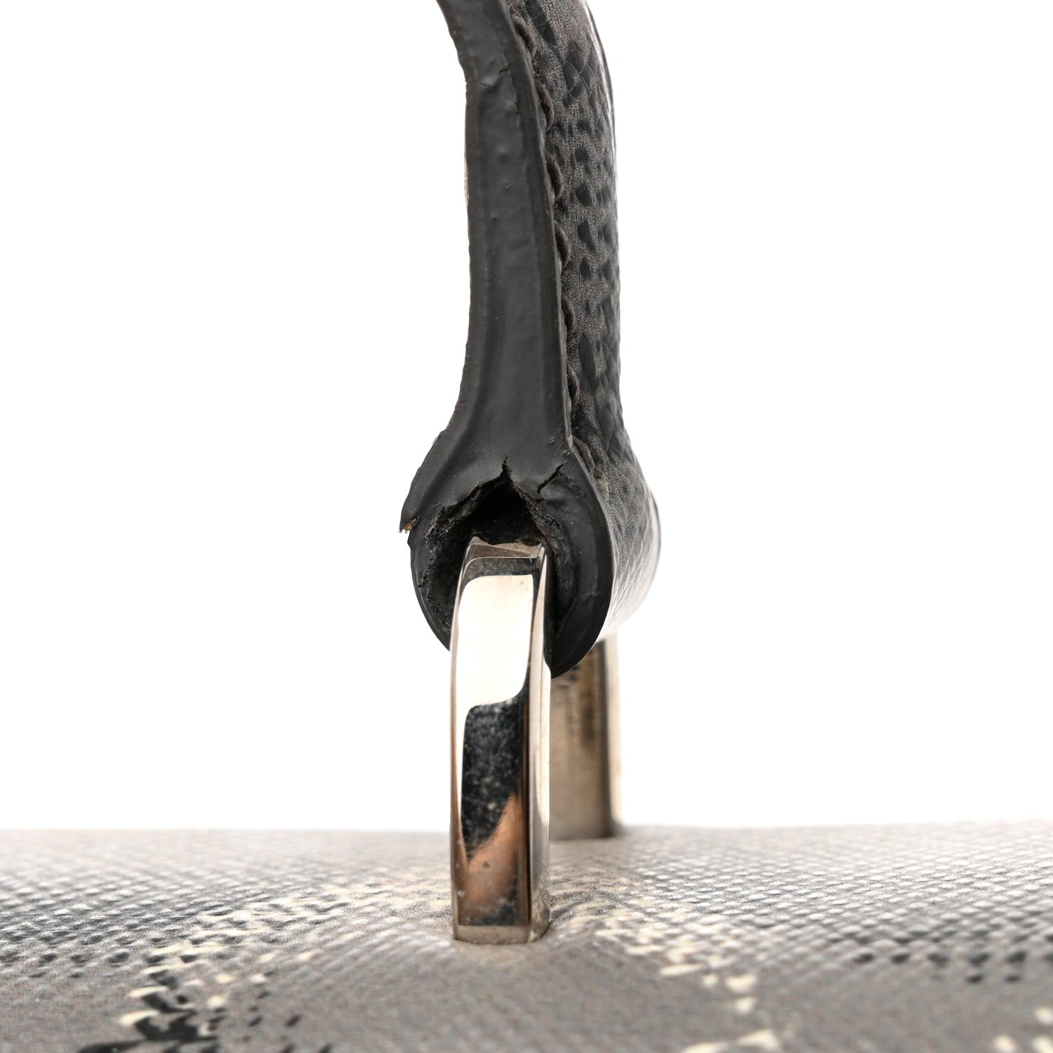 Prada Saffiano Molecule Print Top Handle Flap Bag Ematite 13 of 14