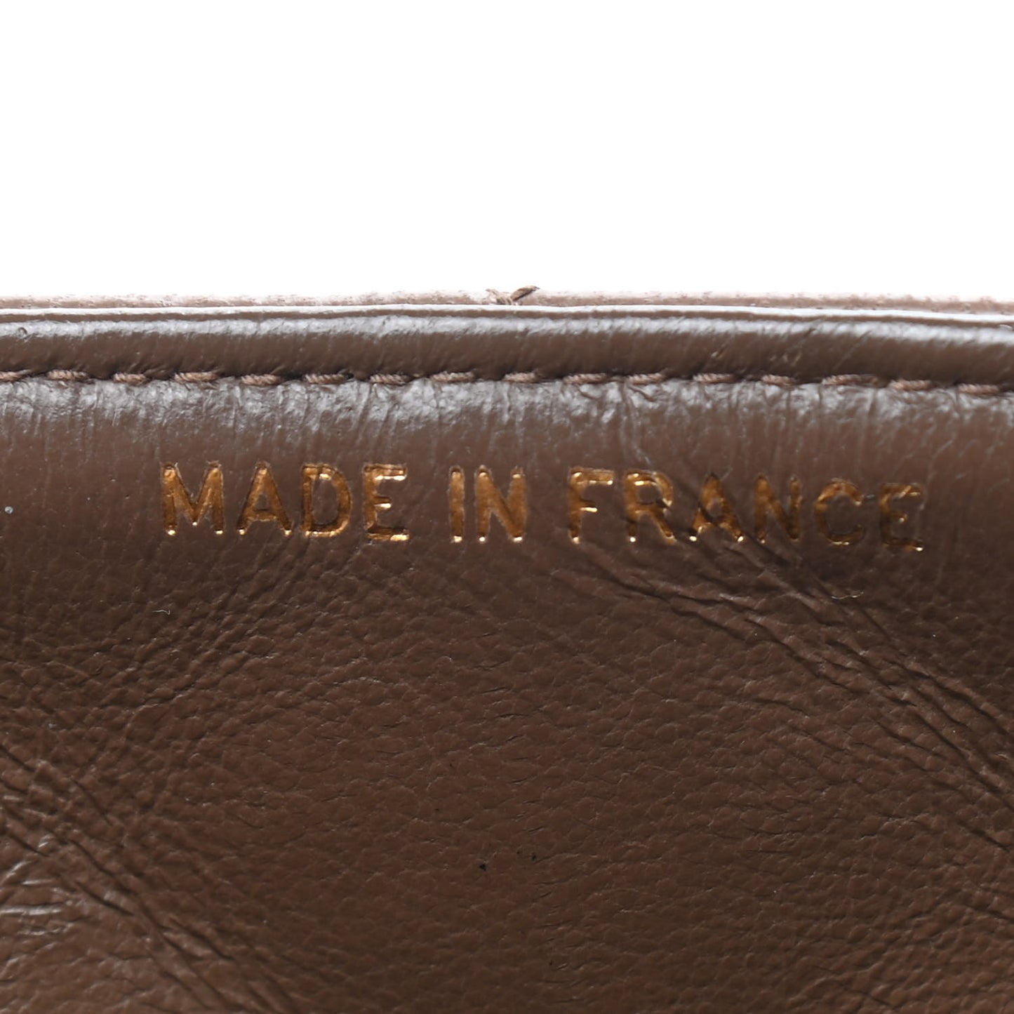 Lambskin Quilted Small Single Flap Brown