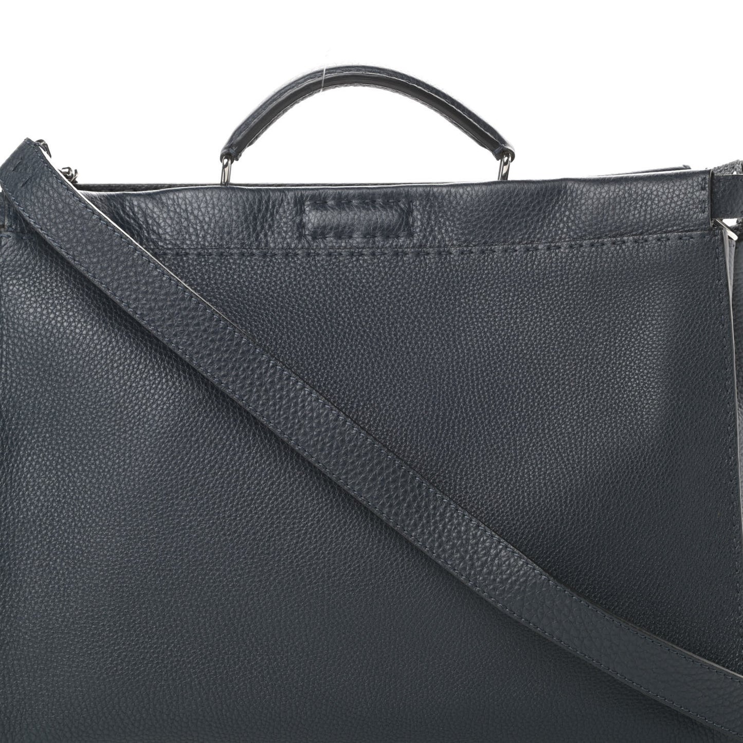 Cuoio Romano Selleria Bi-Color Large Mens Peekaboo Iconic Essential Satchel Lavagna Black