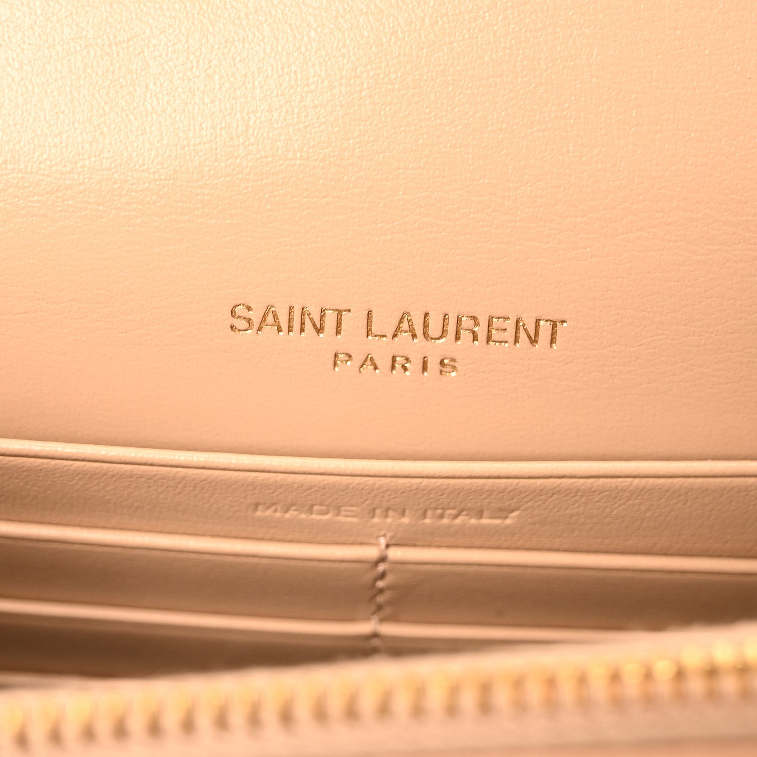 Saint Laurent Patent Monogram Classic Kate Tassel Chain Wallet Dark Beige 6 of 10