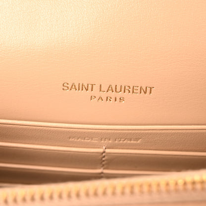 Saint Laurent Patent Monogram Classic Kate Tassel Chain Wallet Dark Beige 6 of 10