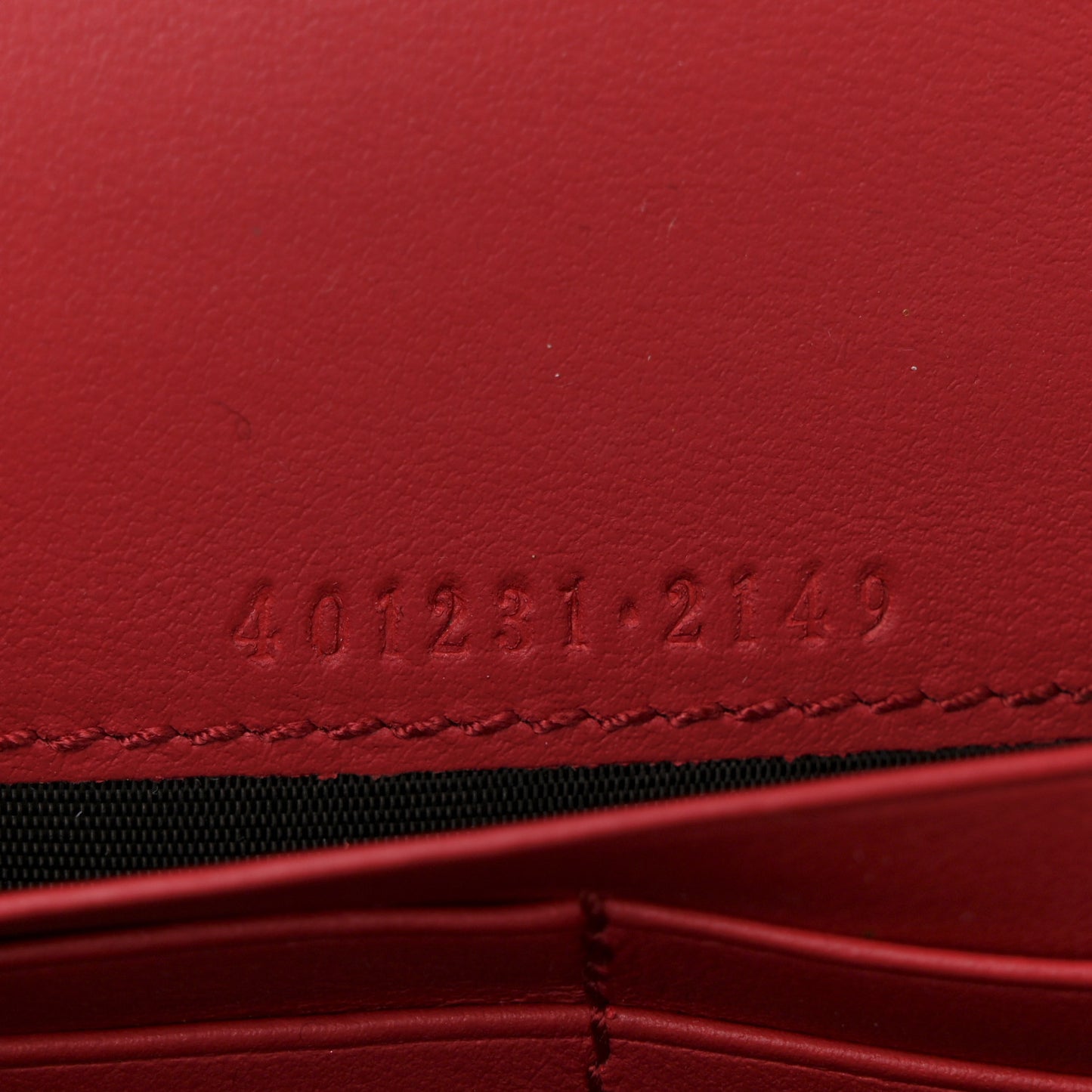 GG Supreme Monogram Mini Dionysus Chain Wallet Beige Vulcanic Red
