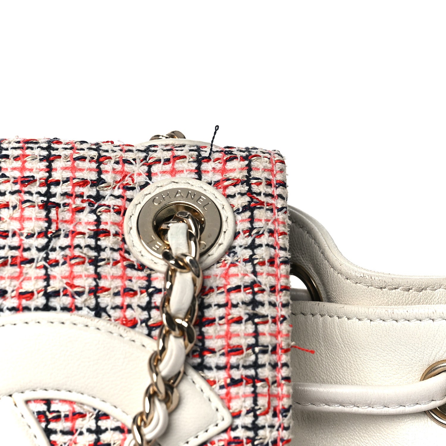 Chanel Tweed CC Mania Backpack Black Red White 12 of 15