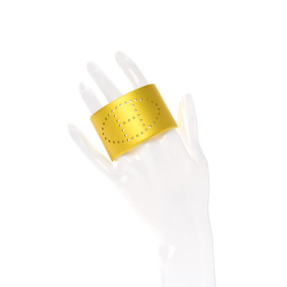 Hermes Aluminium Evelyne Sunset Cuff Bracelet T2 Jaune Soleil 2 of 5