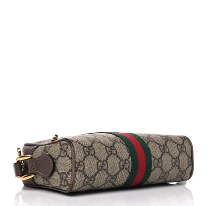 Gucci GG Supreme Monogram Web Mini Ophidia Shoulder Bag Brown 3 of 15