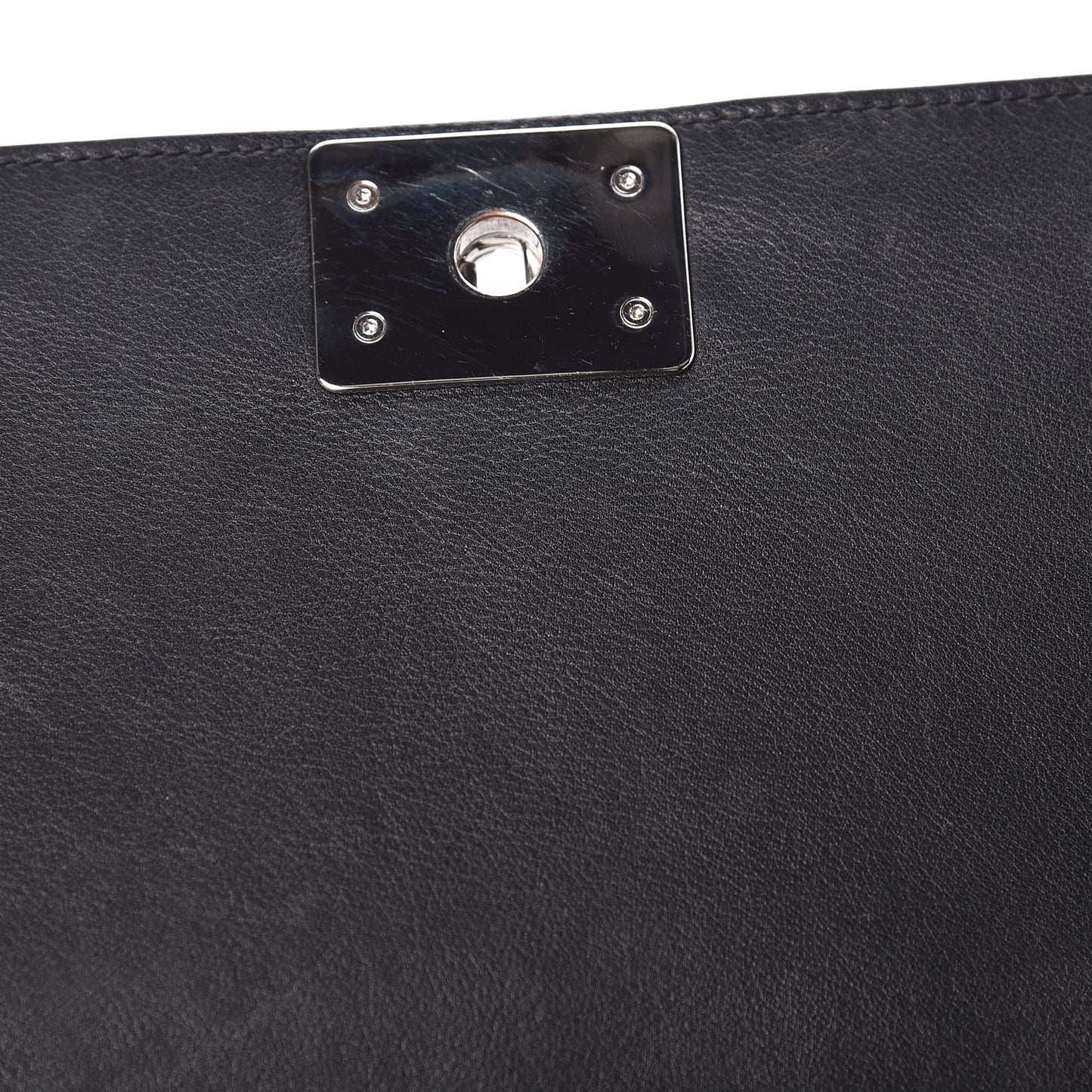 Calfskin Chevron Quilted Boy Convertible Clutch Flap Black