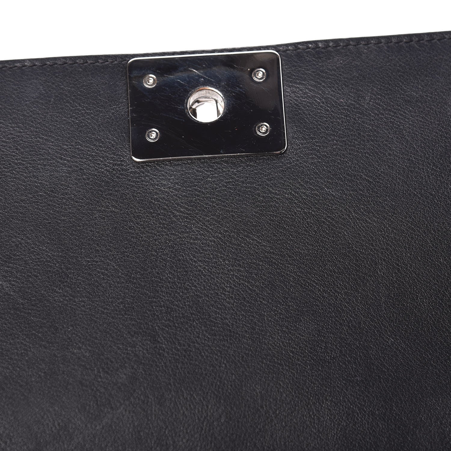 Chanel Calfskin Chevron Quilted Boy Convertible Clutch Flap Black 14 of 21