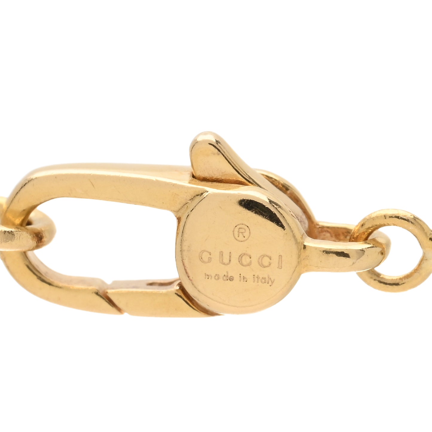 18K Yellow Gold Running GG Pendant Necklace
