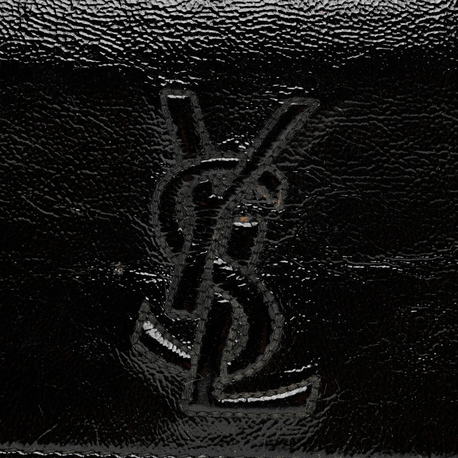 Saint Laurent Textured Patent Monogram Small Belle De Jour Clutch Black 7 of 7