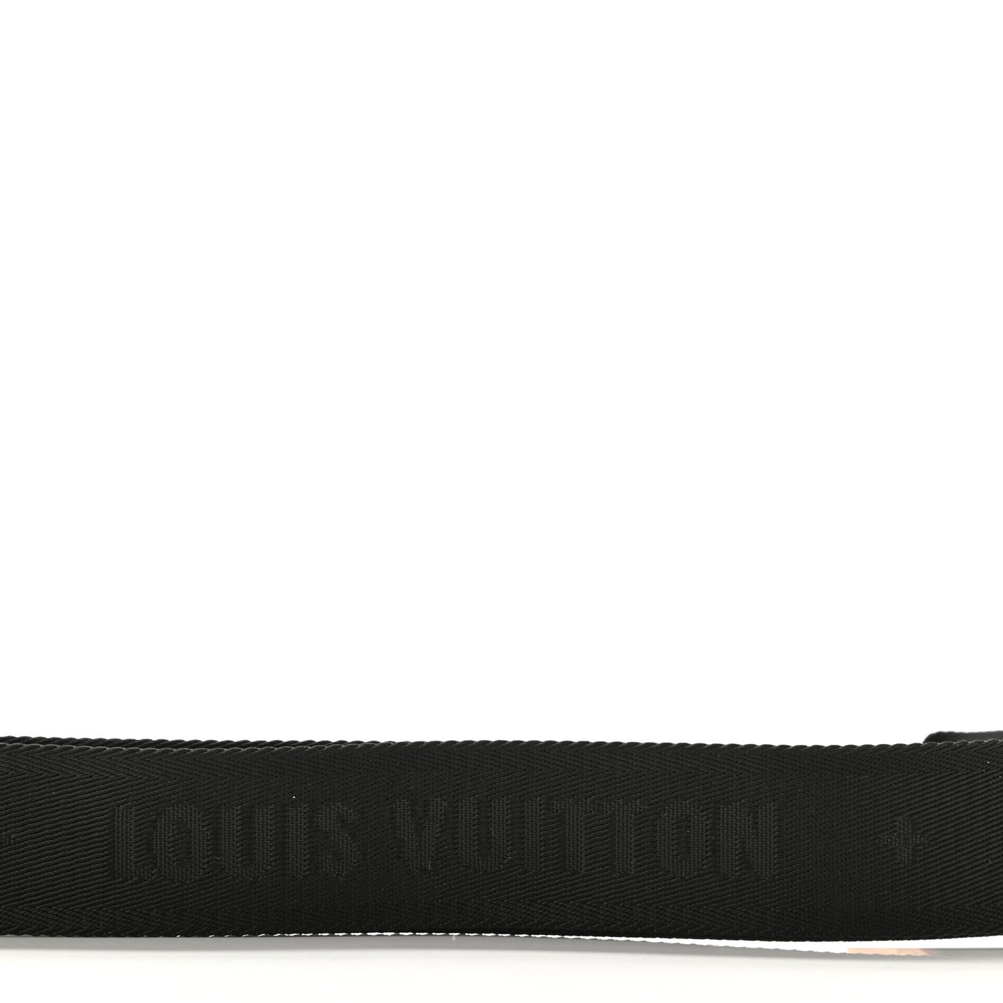 Nylon Monogram Strap with Coin Purse Black