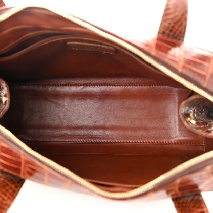 Chanel Alligator Bowler Bag Brown 5 of 12