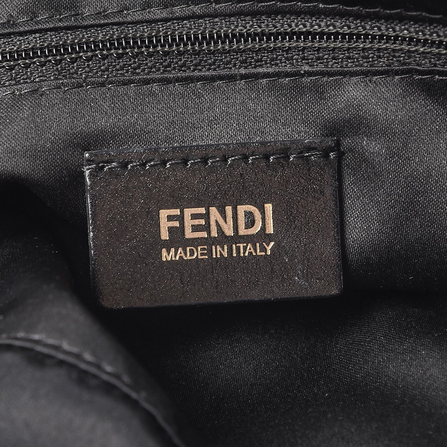 Fendi Vitello Savana Big Mama Baguette Black Tartaruga Natural 6 of 16