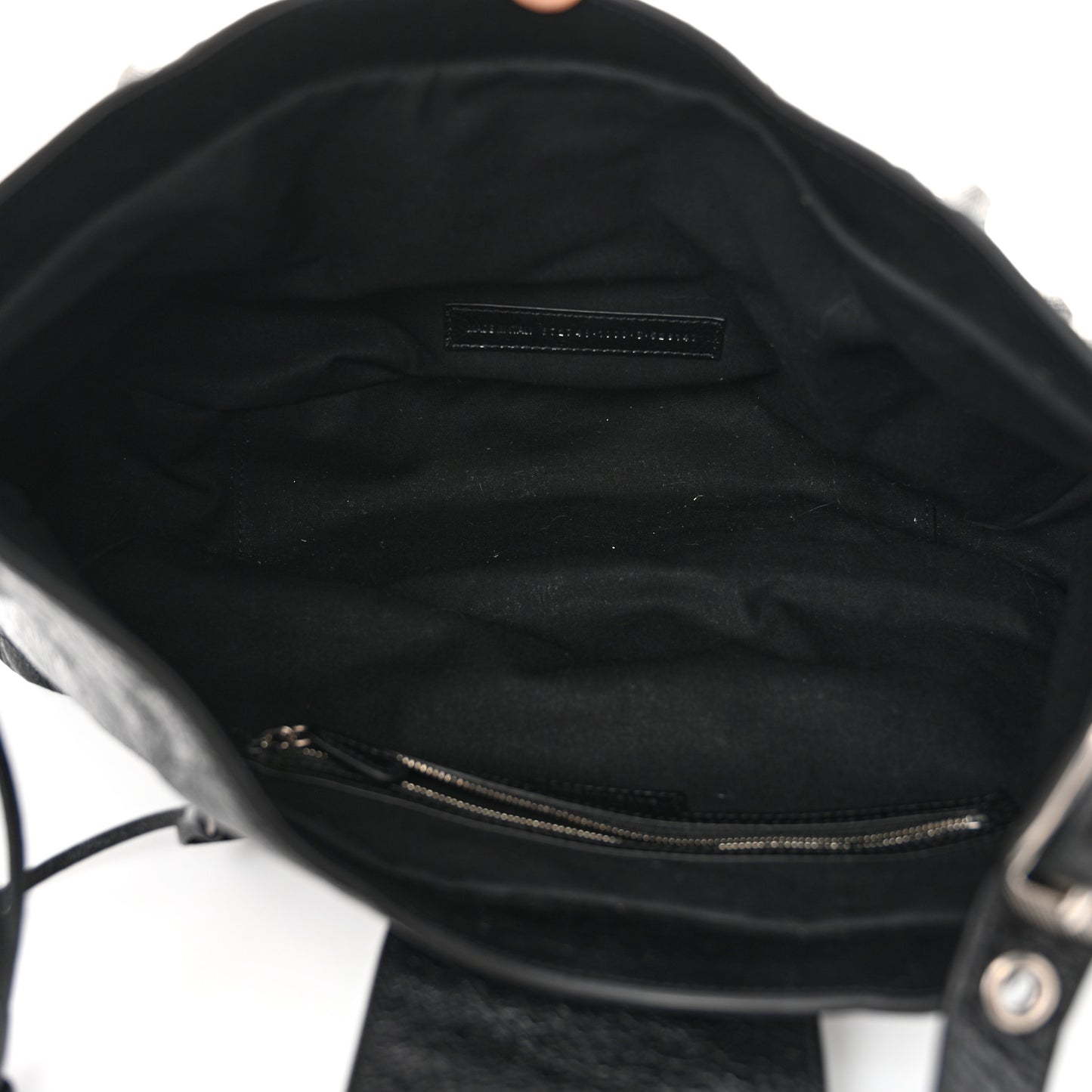 Agneau Arena Large Le Cagole Shoulder Bag Black