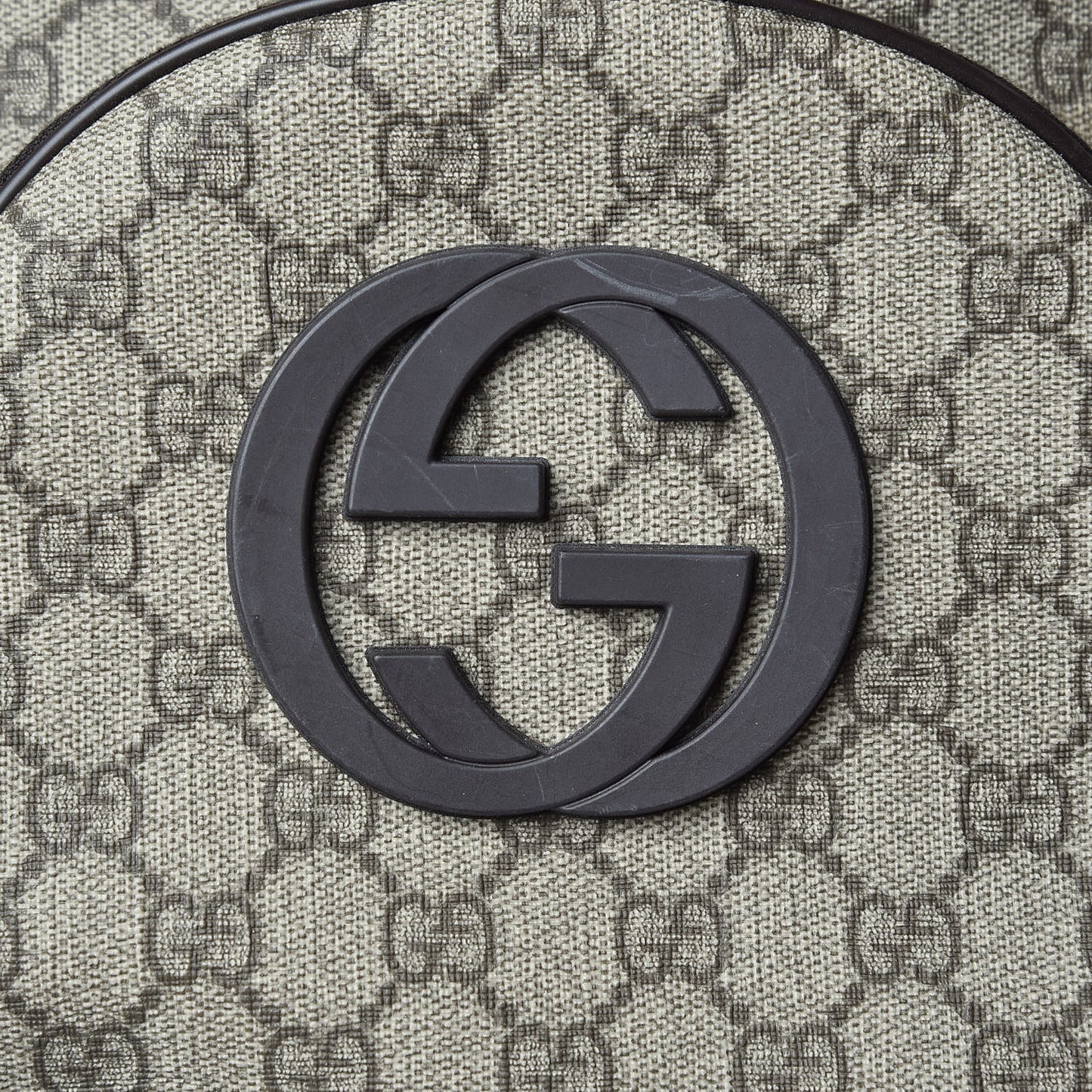GG Plus Monogram Interlocking G Medium Backpack Dark Brown