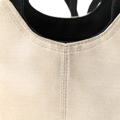 Balenciaga Cotton Canvas Calfskin New Wave Tote XS Natural Black 13 of 14