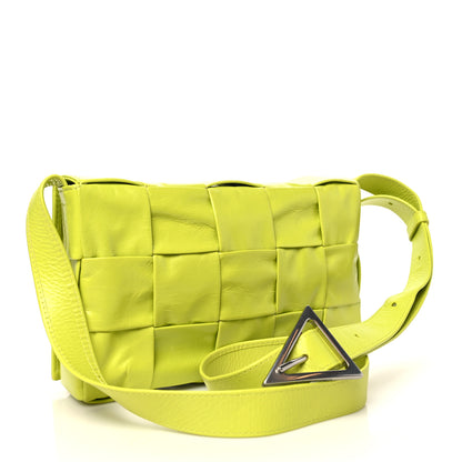 Bottega Veneta Paper Calfskin Maxi Intreccio Small Cassette Crossbody Bag Kiwi 3 of 10