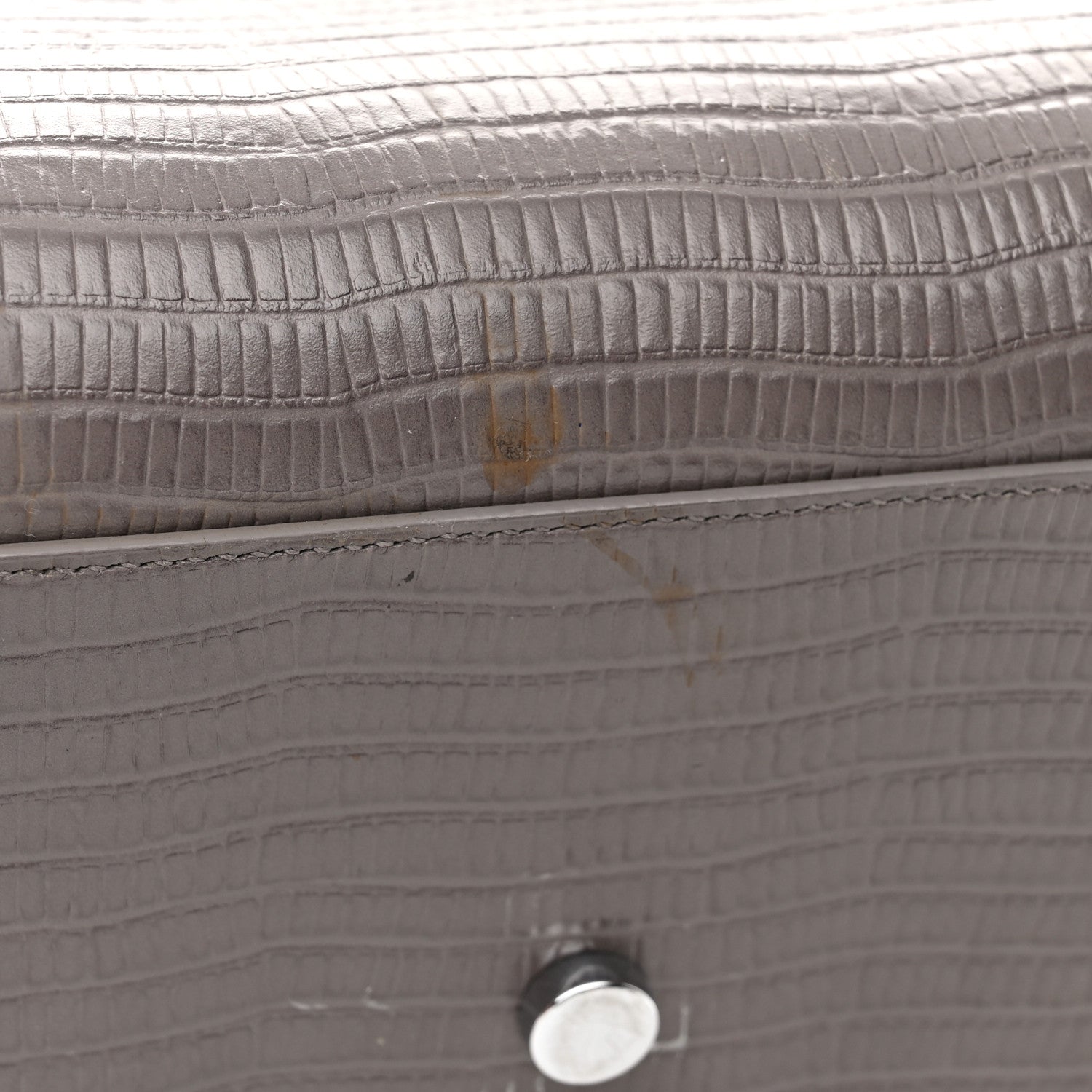 Saint Laurent Lizard Calfskin Embossed Small Sac De Jour Fog 14 of 22