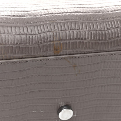 Saint Laurent Lizard Calfskin Embossed Small Sac De Jour Fog 14 of 22