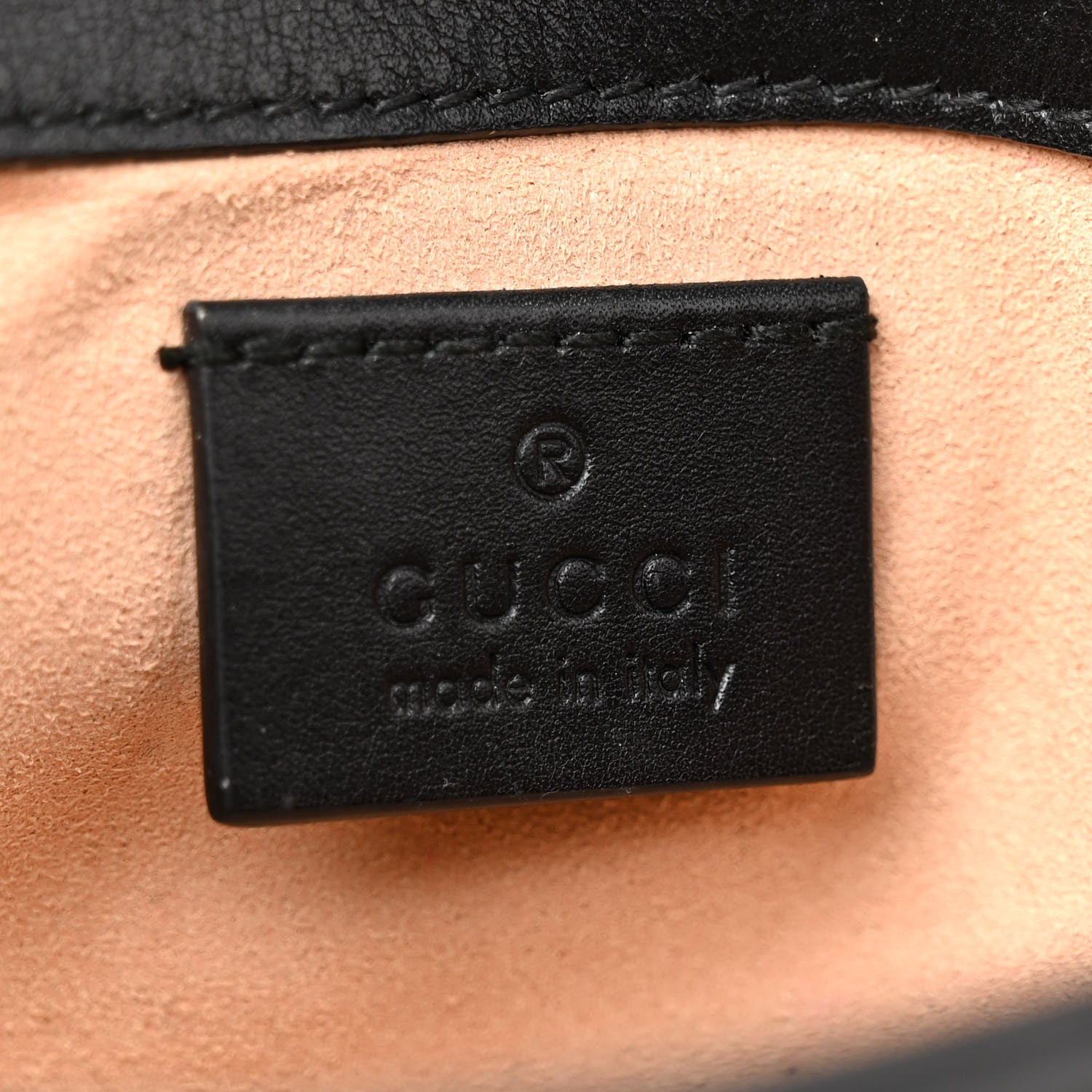 Gucci Calfskin Matelasse Super Mini GG Marmont Shoulder Bag Black 6 of 12