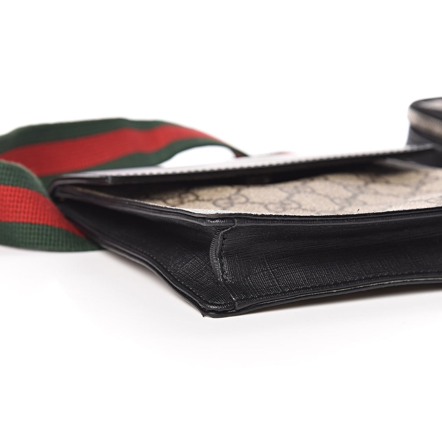 GG Supreme Monogram Web Belt Bag Black