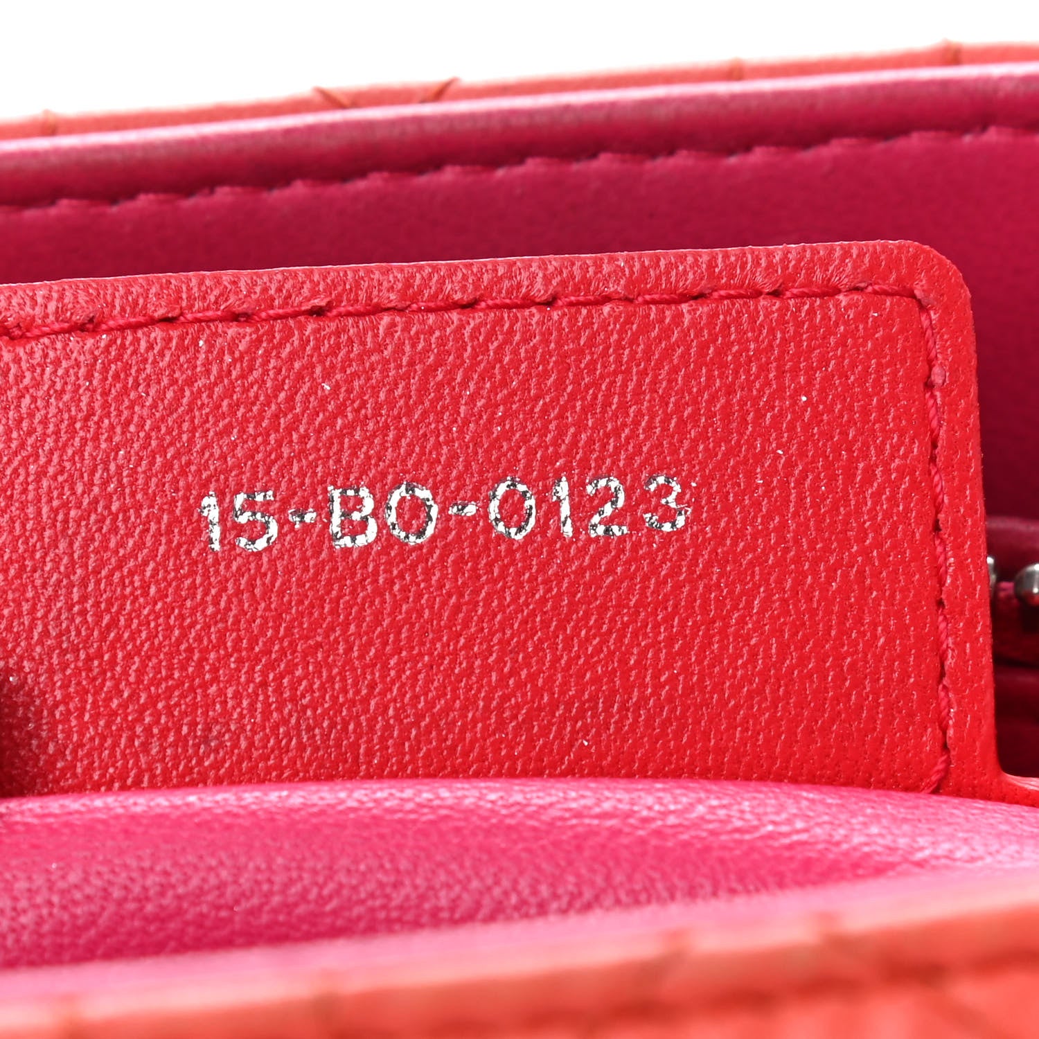 Christian Dior Lambskin Cannage Medium Bi-Color Lady Dior Orange Fuchsia 7 of 15