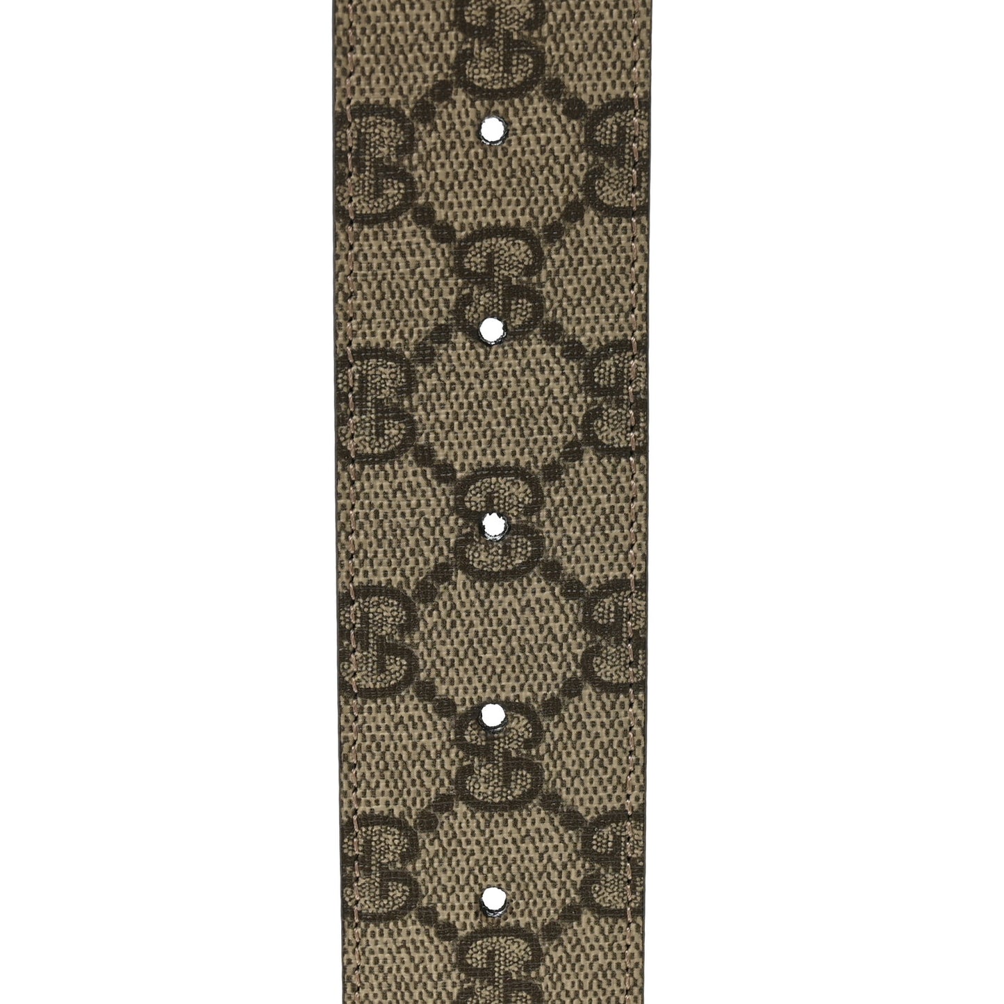 GG Supreme Monogram Plutone Calfskin Enamel Double G 40mm Belt 85 34 Beige Ebony Camelia