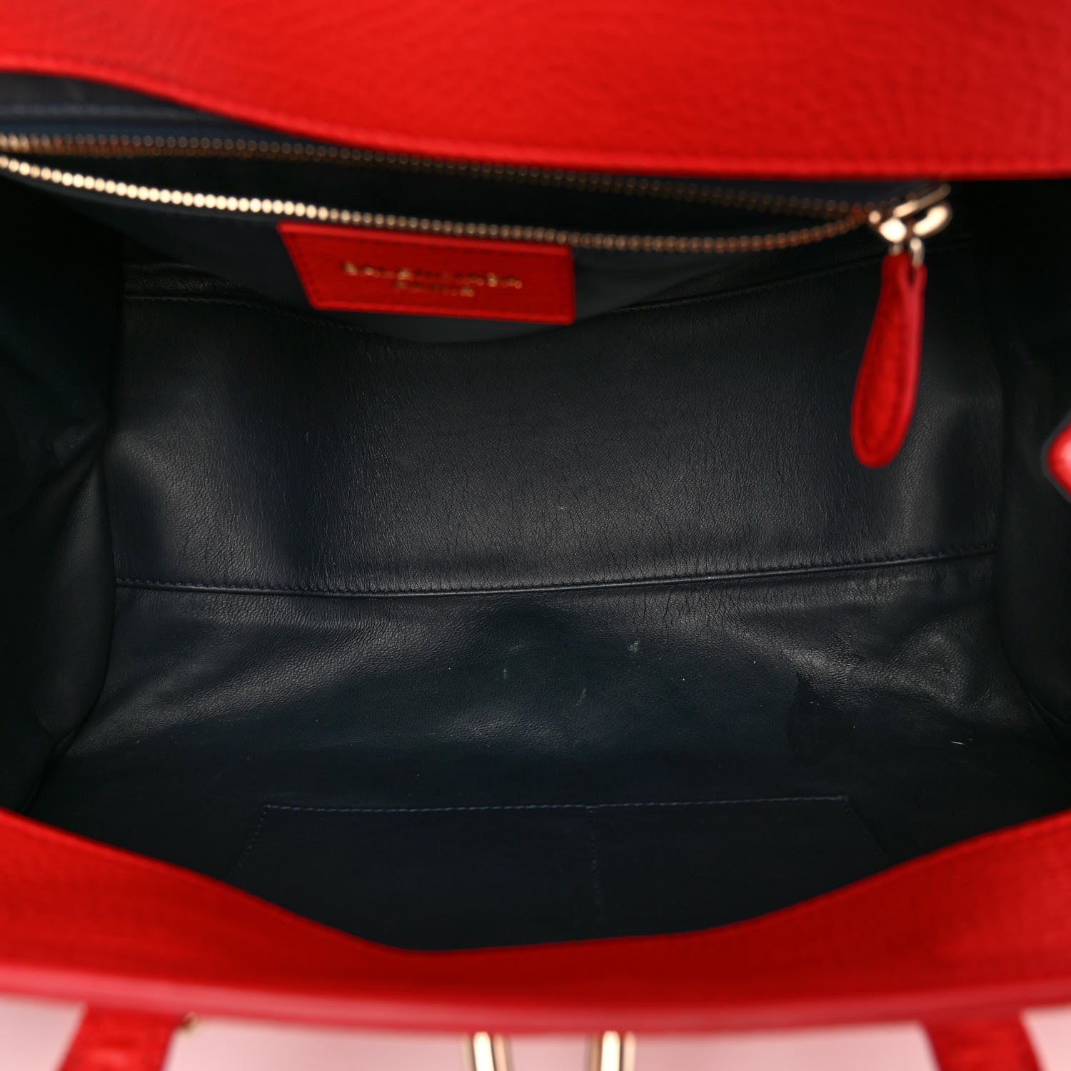 Balenciaga Grained Calfskin M Tube Round Tote Rouge Coquelicot 5 of 13