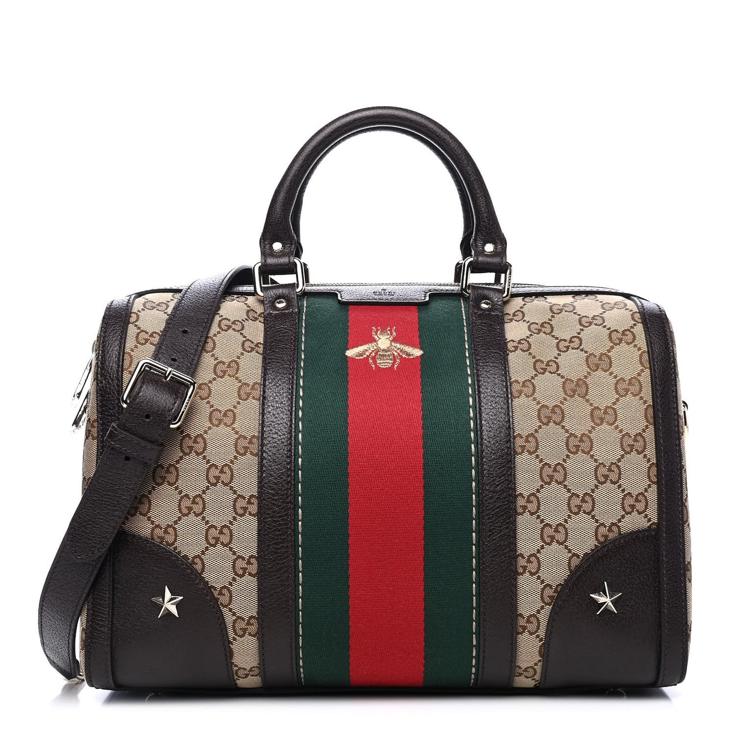 Monogram Vintage Web Medium Webby Bee Boston Dark Brown