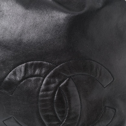 Chanel Lambskin Drawstring Sling Backpack Black 17 of 27