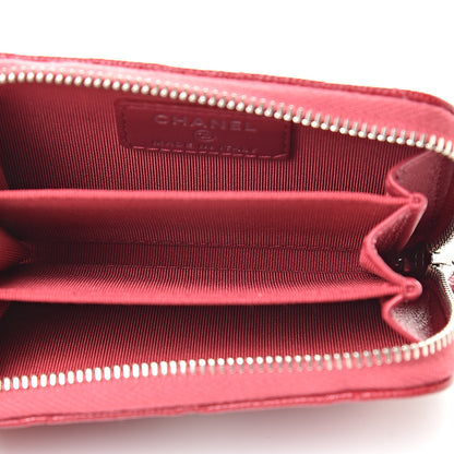 Chanel Caviar Quilted Zip Coin Purse Dark Pink 5 of 7