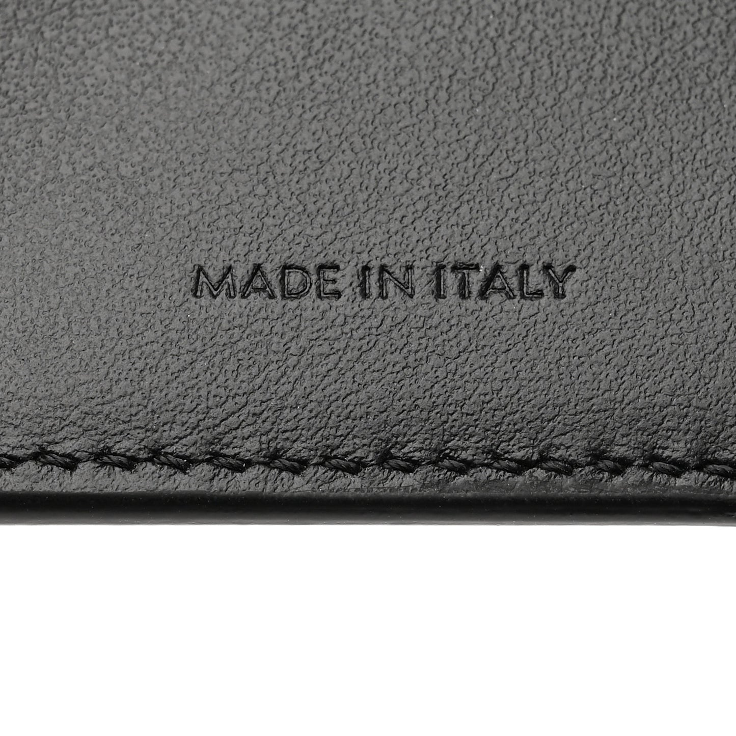 Calfskin Compact Triomphe Wallet With Coin Purse Black