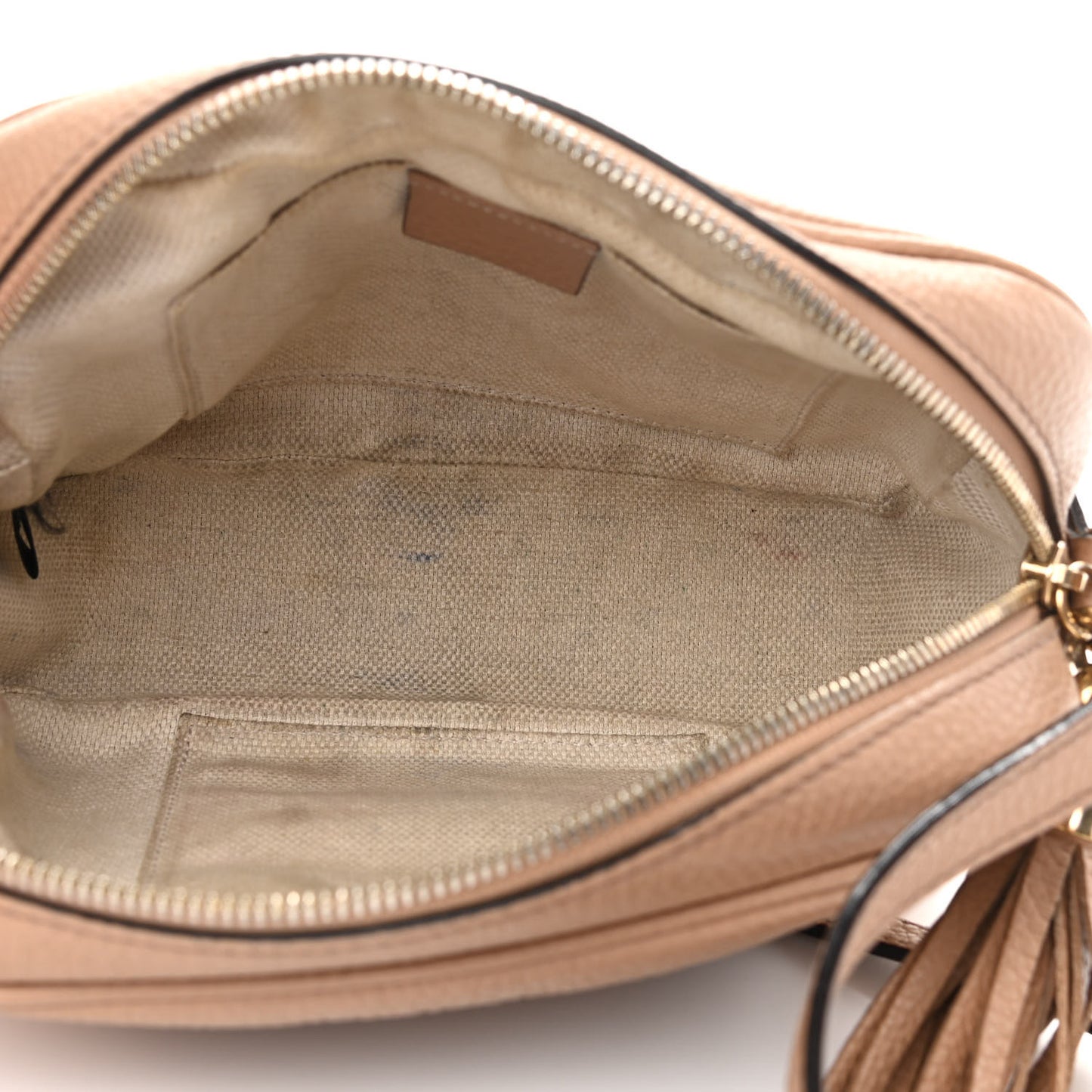 Pebbled Calfskin Small Soho Disco Bag Camelia