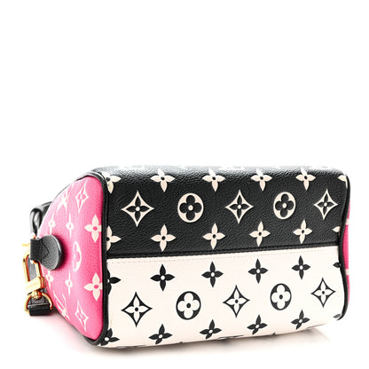 Louis Vuitton Empreinte Monogram Spring in the City Speedy Bandouliere 20 Black White Pink 4 of 9