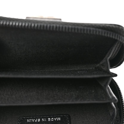 Chanel Lambskin Quilted Zip Around Boy Coin Purse Wallet Black Black 5 of 7